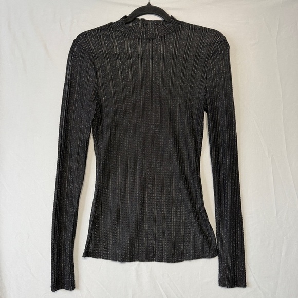 Lush Tops - Lush Women Sheer Fairy Grunge Hi Neck Top Size S Black Whimsigoth Witchy Vampire